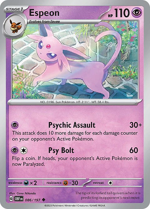 Espeon - 086/197 - Uncommon - Obf