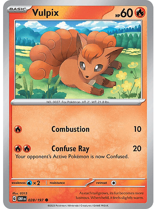 Vulpix - 028/197 - Common - Obf