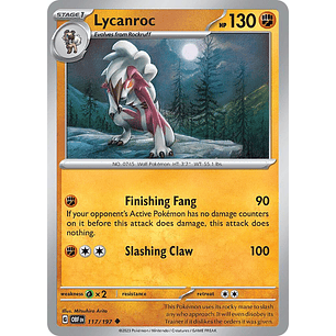 Lycanroc - 117/197 - Uncommon - Obf