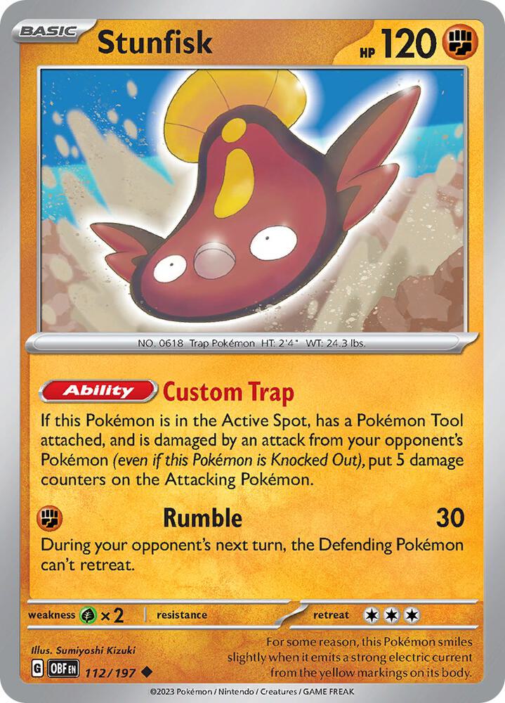 Stunfisk - 112/197 - Uncommon - Obf 1