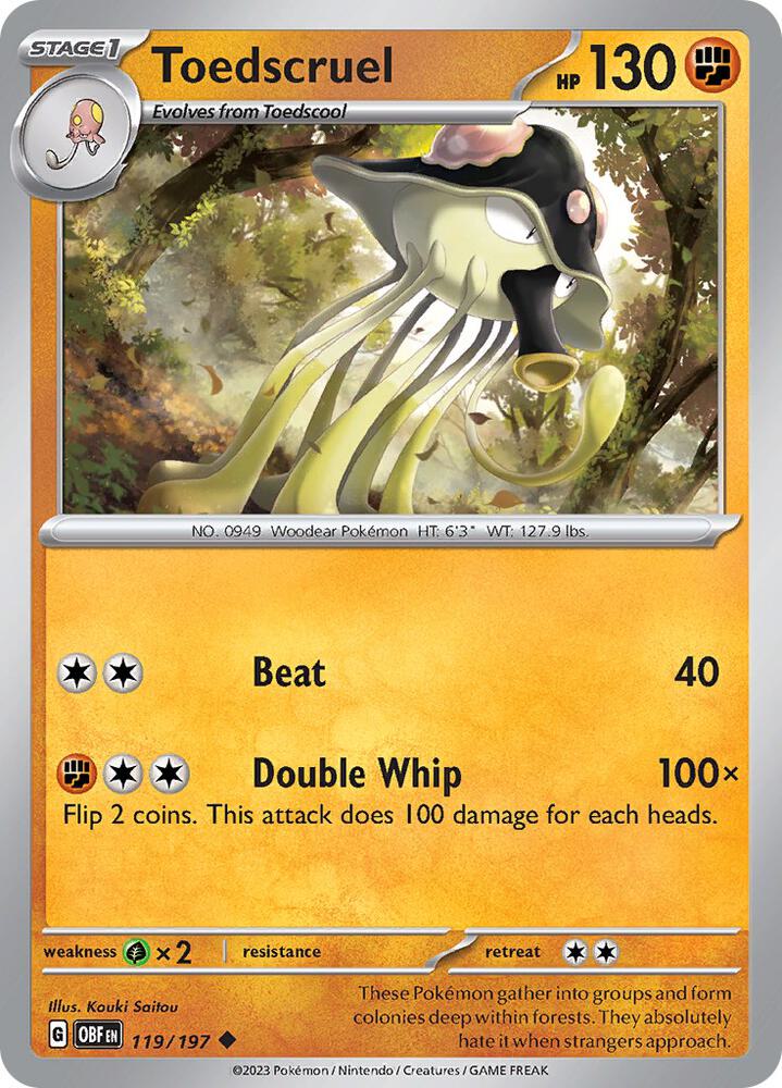 Toedscruel - 119/197 - Uncommon - Obf  1