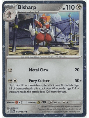 Bisharp - 149/197 - Galaxy Holo Promo - Obf