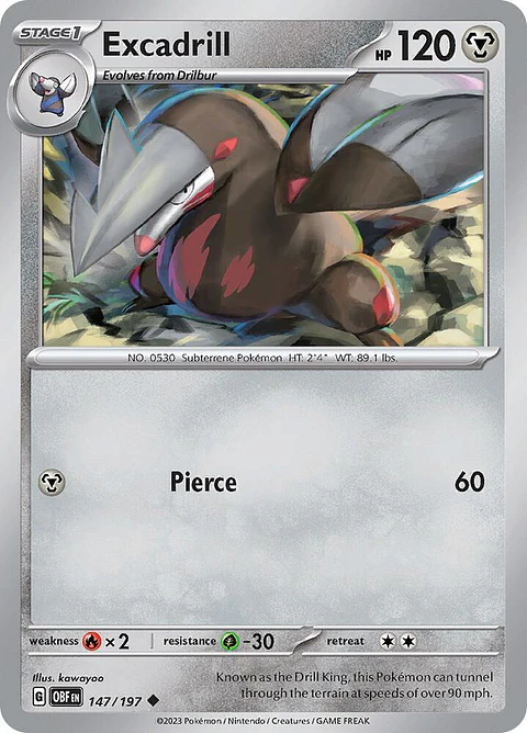 Excadrill - 147/197 - Uncommon - Obf