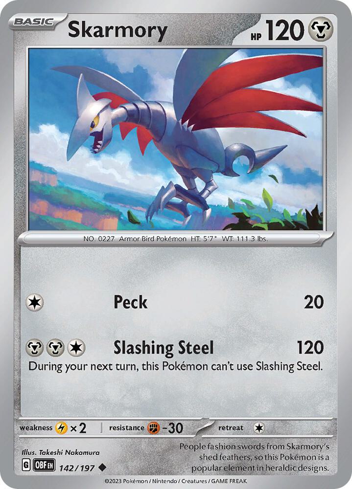  Skarmory - 142/197 - Uncommon - Obf 1