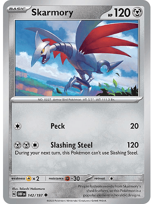  Skarmory - 142/197 - Uncommon - Obf