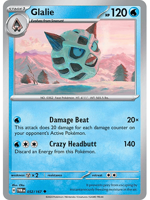 Glalie - 052/167 - Uncommon - Twm