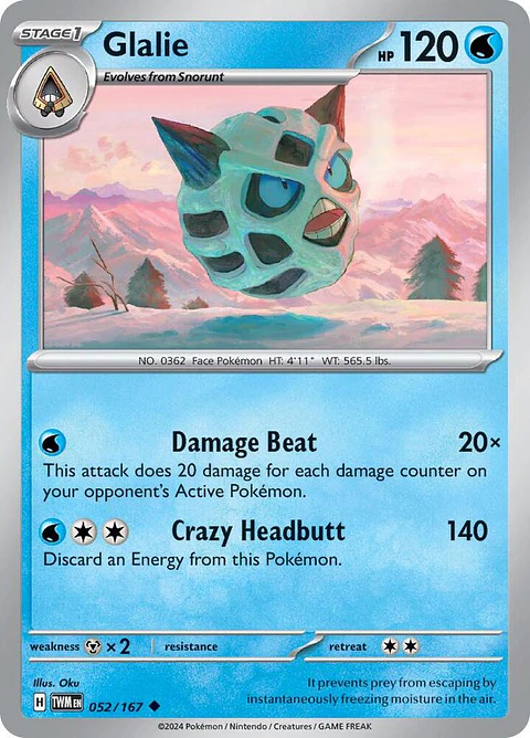 Glalie - 052/167 - Uncommon - Twm