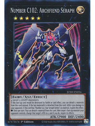 Number C102: Archfiend Seraph - JUSH-EN056 - Super Rare 