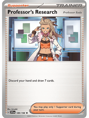 Professor's Research (Professor Sada) - 189/198 - Holo Rare - SVI