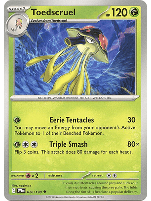 Toedscruel - 026/198 - Uncommon - SVI