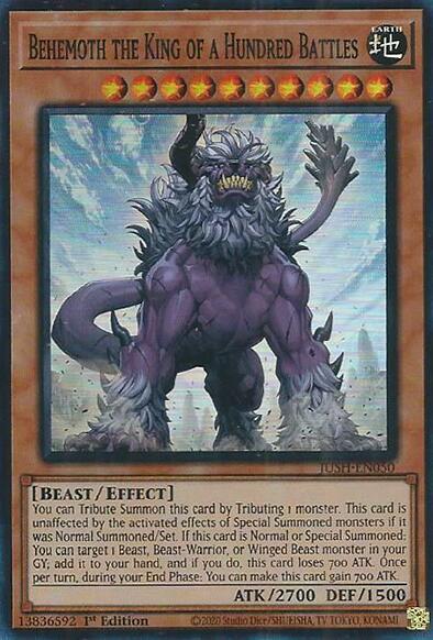 Behemoth the King of a Hundred Battles - JUSH-EN050 - Super Rare  1