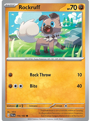 Rockruff - 116/193 - Common - Pal