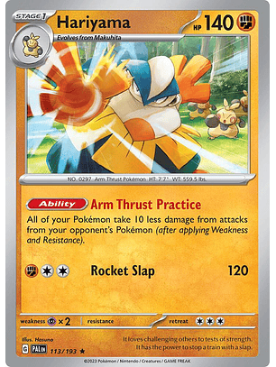 Hariyama - 113/193 - Holo Rare - Pal
