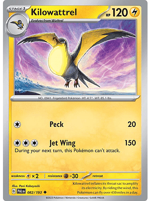 Kilowattrel - 082/193 - Uncommon - Pal