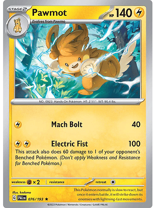 Pawmot - 076/193 - Holo Rare - PAL
