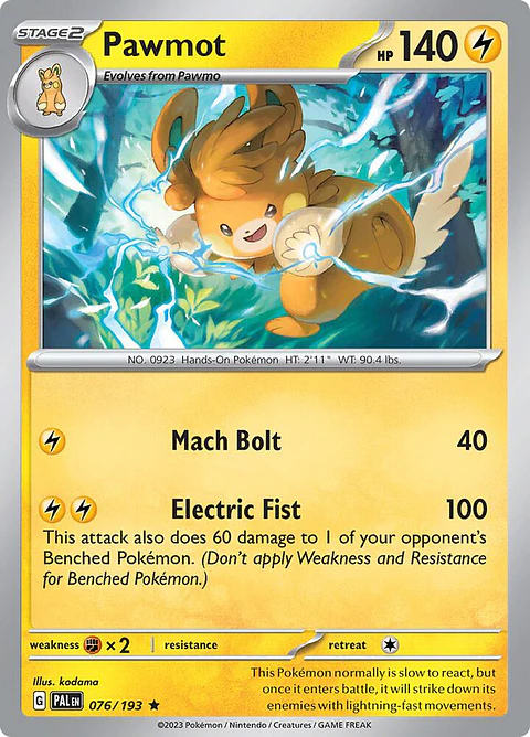 Pawmot - 076/193 - Holo Rare - PAL