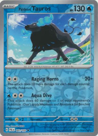 Paldean Tauros - 041/193 - Uncommon - Pal 1