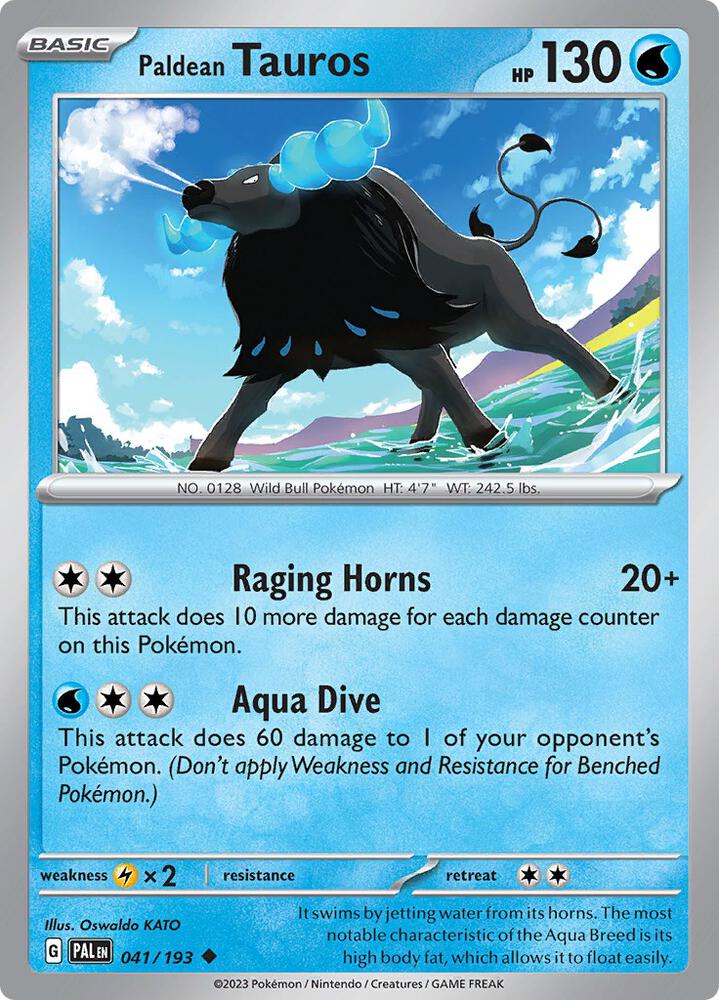 Paldean Tauros - 041/193 - Uncommon - Pal 2