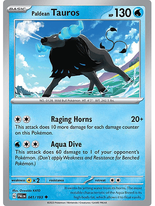 Paldean Tauros - 041/193 - Uncommon - Pal