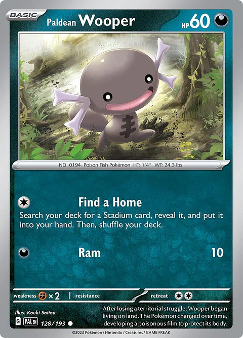 Paldean Wooper - 128/193 - Common - Pal