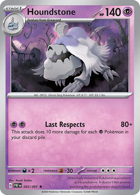 Houndstone - 043/091 - Holo Rare - Paf