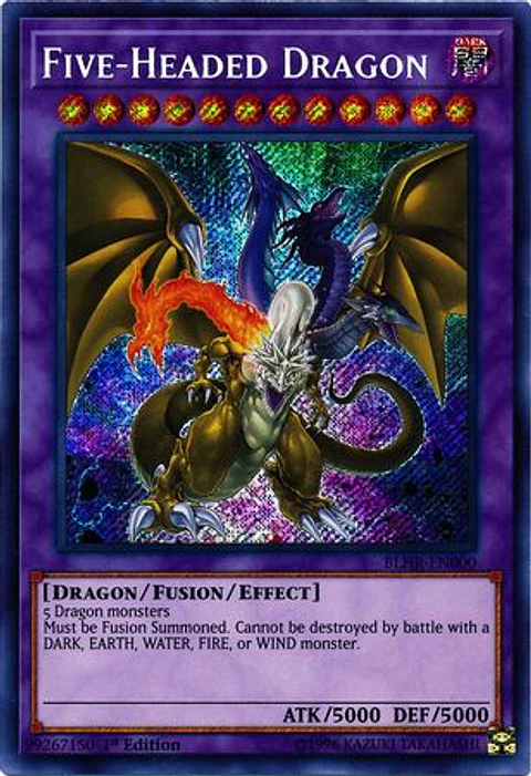Five-Headed Dragon - BLHR-EN000 - Secret Rare 