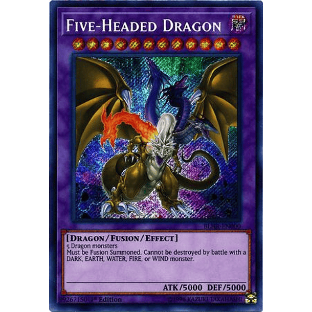 Five-Headed Dragon - BLHR-EN000 - Secret Rare 