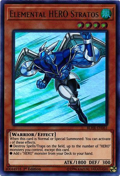 Elemental HERO Stratos - BLHR-EN061 - Ultra Rare 