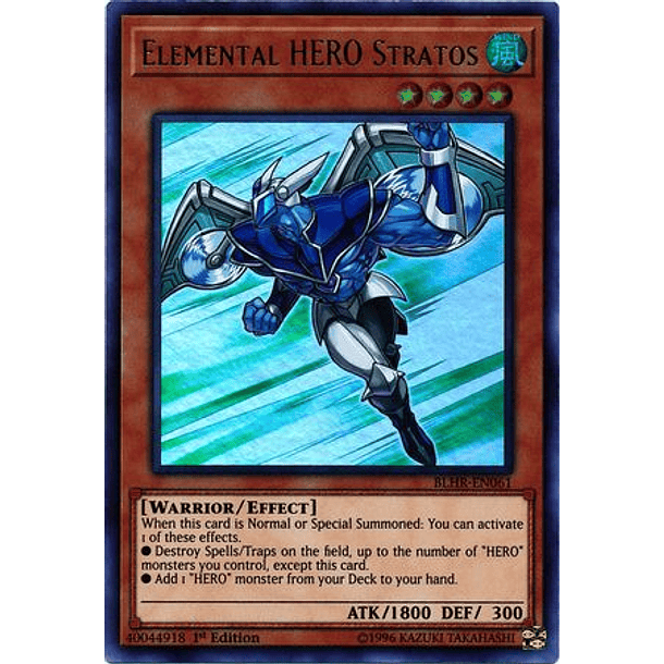 Elemental HERO Stratos - BLHR-EN061 - Ultra Rare 