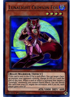 Lunalight Crimson Fox - BLHR-EN067 - Ultra Rare 