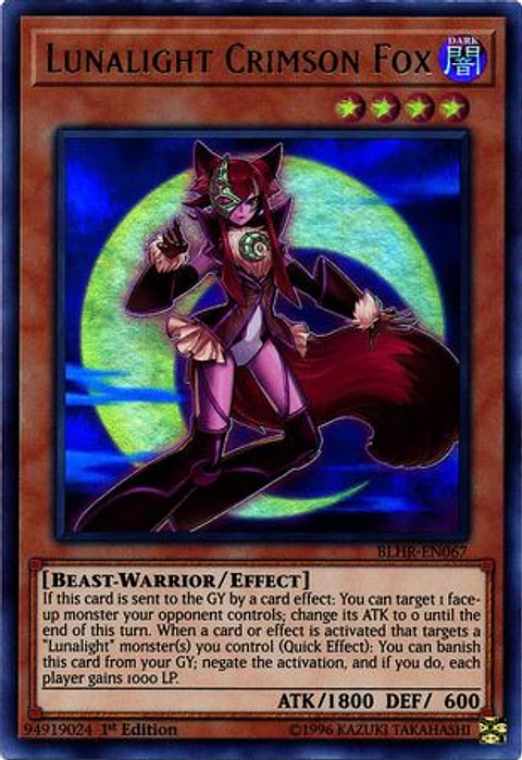 Lunalight Crimson Fox - BLHR-EN067 - Ultra Rare 