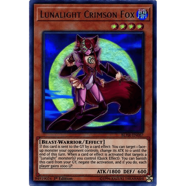 Lunalight Crimson Fox - BLHR-EN067 - Ultra Rare 