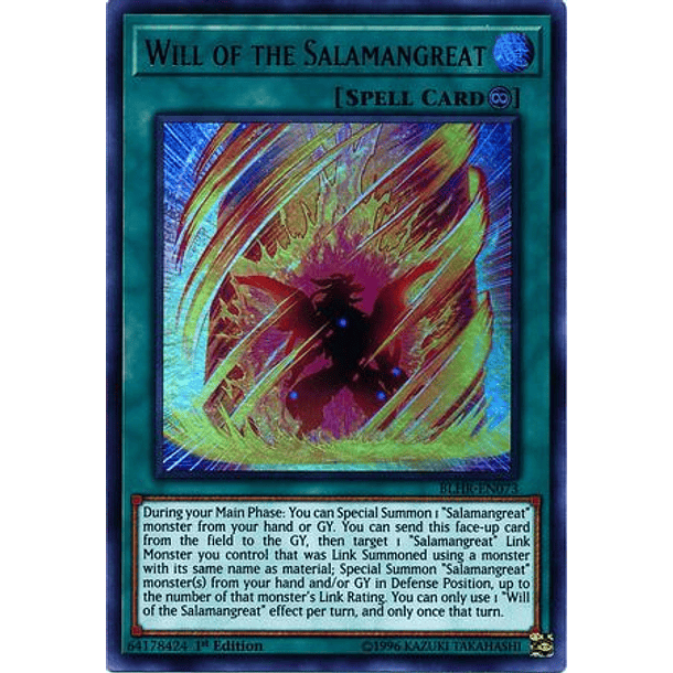 Will of the Salamangreat - BLHR-EN073 - Ultra Rare 