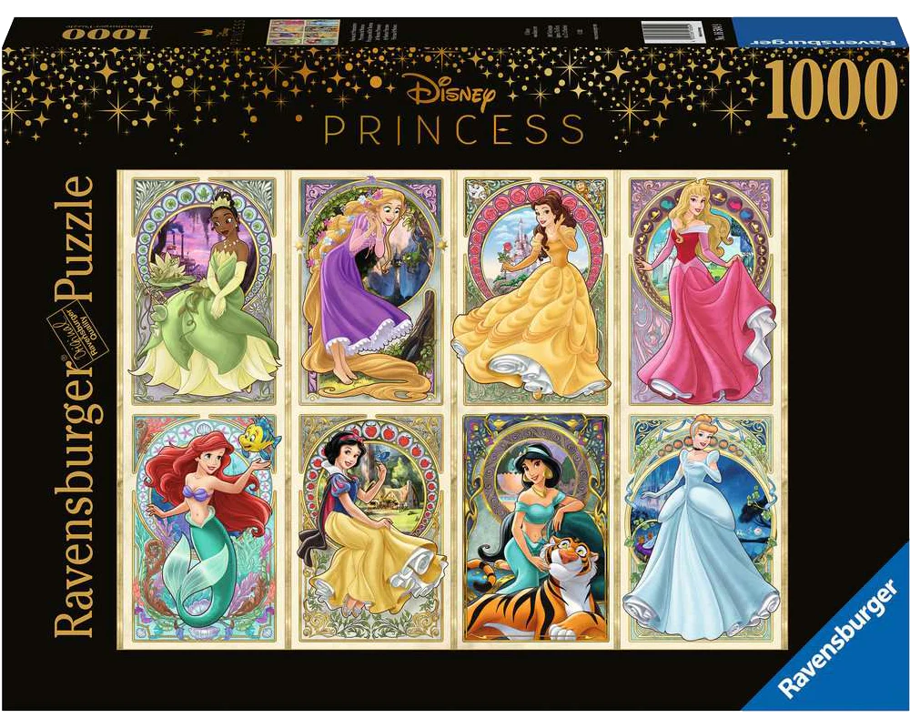  Rompecabezas Disney Princesas Art Nouveau 1000 Piezas - Ravensburger 1