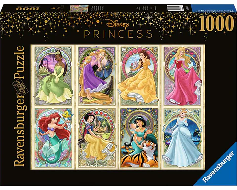  Rompecabezas Disney Princesas Art Nouveau 1000 Piezas - Ravensburger