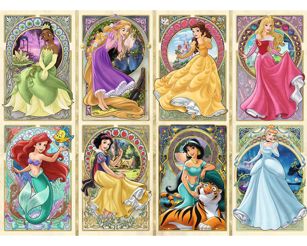  Rompecabezas Disney Princesas Art Nouveau 1000 Piezas - Ravensburger 2