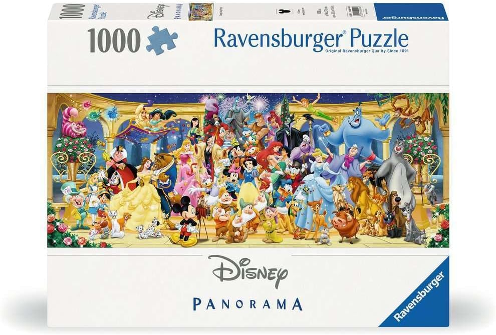  Rompecabezas Disney Group Photo 1000 Piezas - Ravensburger Panorama 1