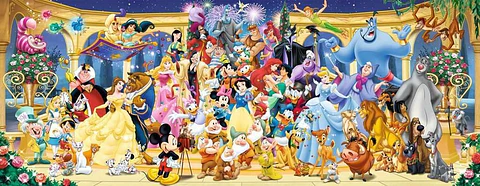  Rompecabezas Disney Group Photo 1000 Piezas - Ravensburger Panorama