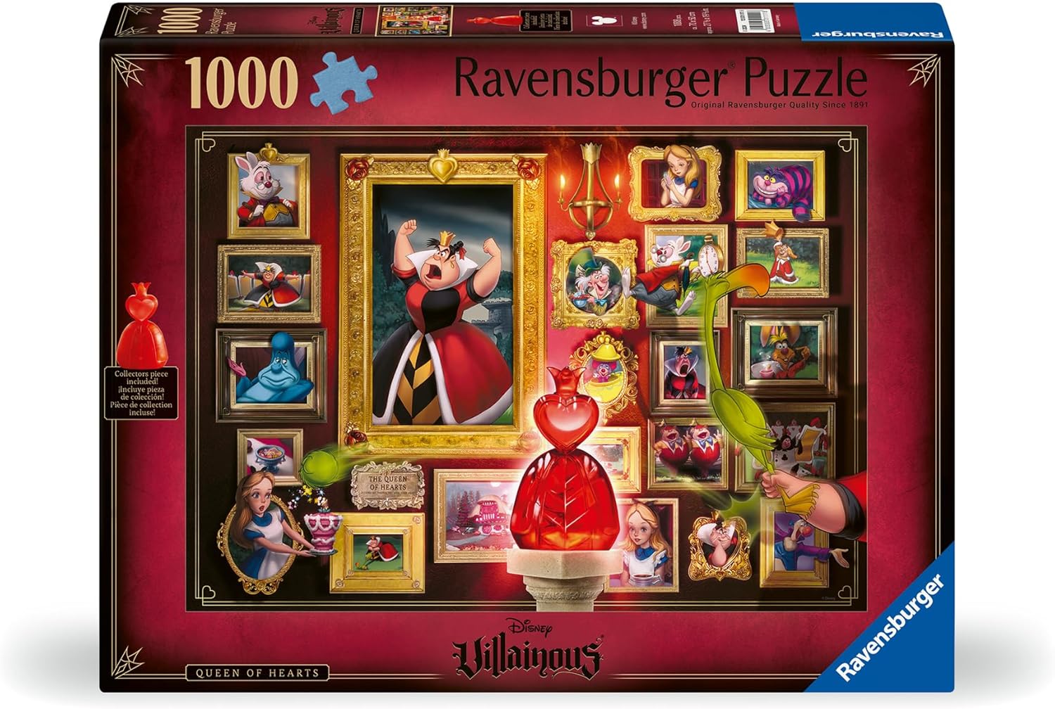 Rompecabezas Disney Villainous Queen of Hearts 1000 Piezas - Ravensburger 1