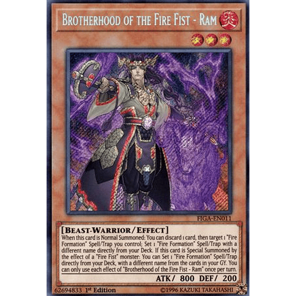 Brotherhood of the Fire Fist - Ram - FIGA-EN011 - Secret Rare 