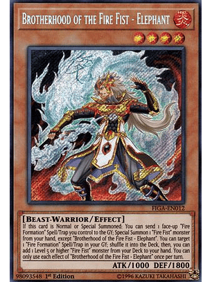 Brotherhood of the Fire Fist - Elephant - FIGA-EN012 - Secret Rare