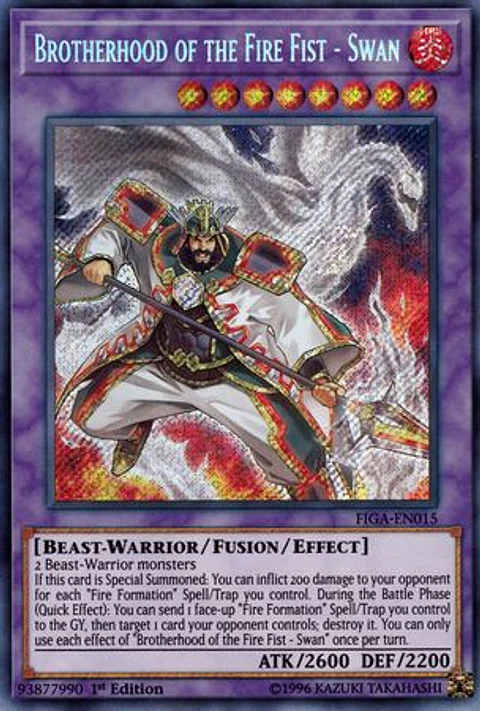 Brotherhood of the Fire Fist - Swan - FIGA-EN015 - Secret Rare 