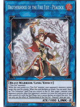 Brotherhood of the Fire Fist - Peacock - FIGA-EN017 - Secret Rare