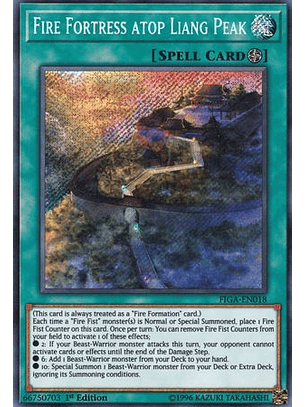 Fire Fortress atop Liang Peak - FIGA-EN018 - Secret Rare