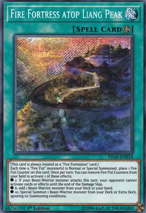 Fire Fortress atop Liang Peak - FIGA-EN018 - Secret Rare