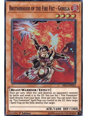 Brotherhood of the Fire Fist - Gorilla - FIGA-EN022 - Super Rare