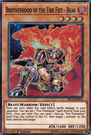 Brotherhood of the Fire Fist - Bear - FIGA-EN023 - Super Rare 1