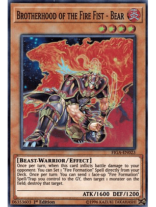 Brotherhood of the Fire Fist - Bear - FIGA-EN023 - Super Rare