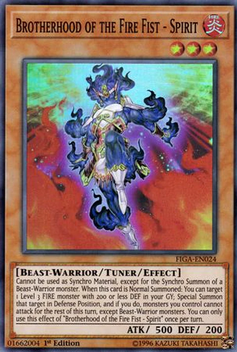 Brotherhood of the Fire Fist - Spirit - FIGA-EN024 - Super Rare 