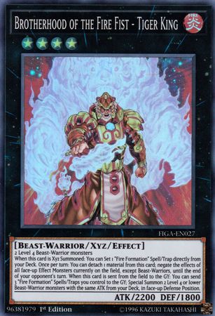 Brotherhood of the Fire Fist - Tiger King - FIGA-EN027 - Super Rare 1